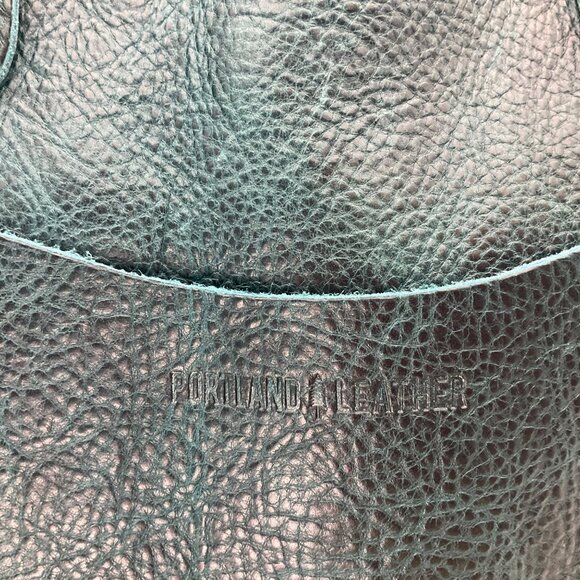 Portland Leather Goods Distressed Leather Teal Tote Bag Lagoon Juliette - Picture 4 of 16